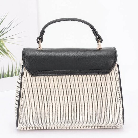 Canvas Top Handle Flap Bag - Picture 3 of 5